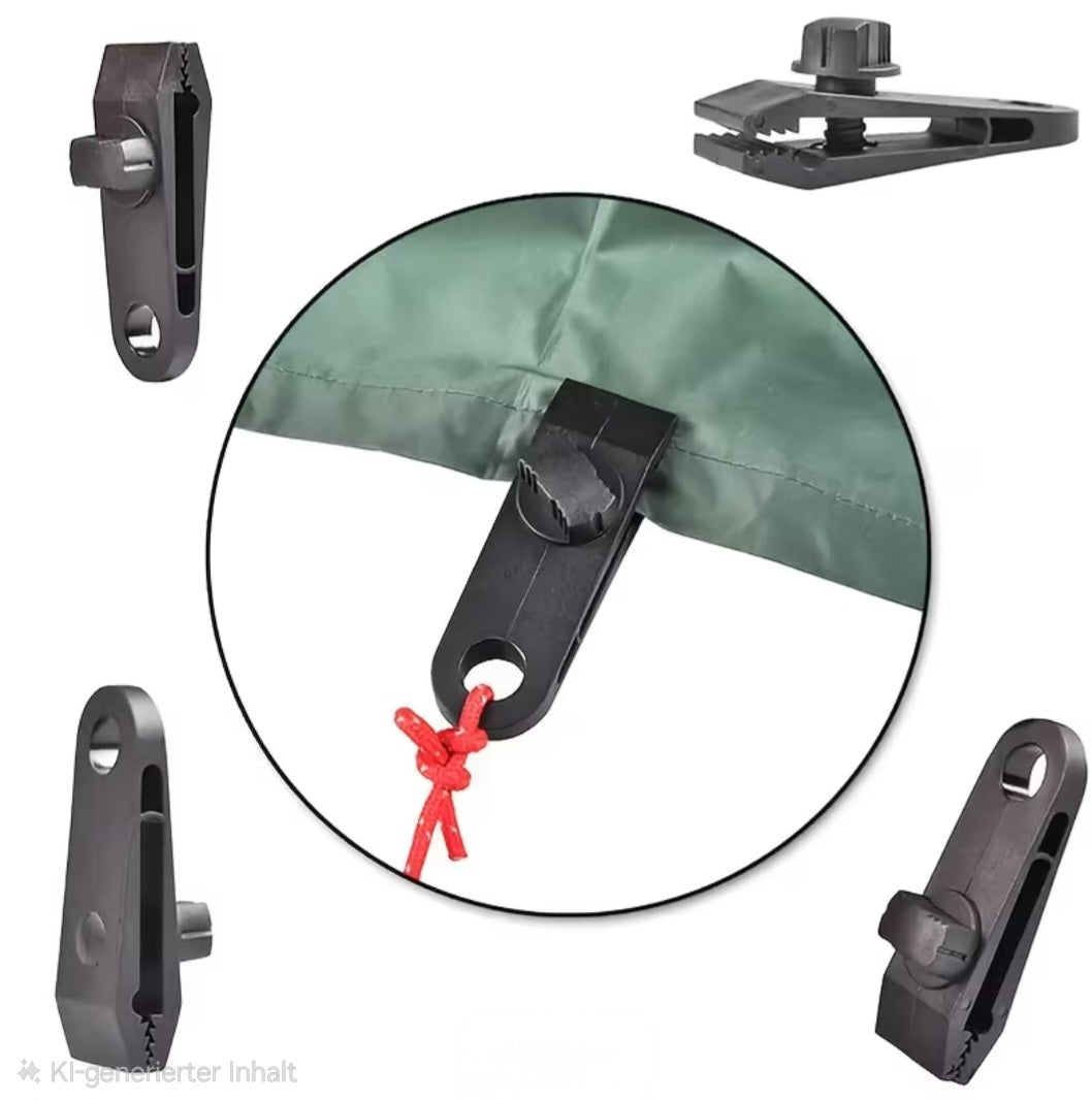 Zeltklammern Planen- und Zeltspanner perfekt für Camping und Outdoor - 10 Stück