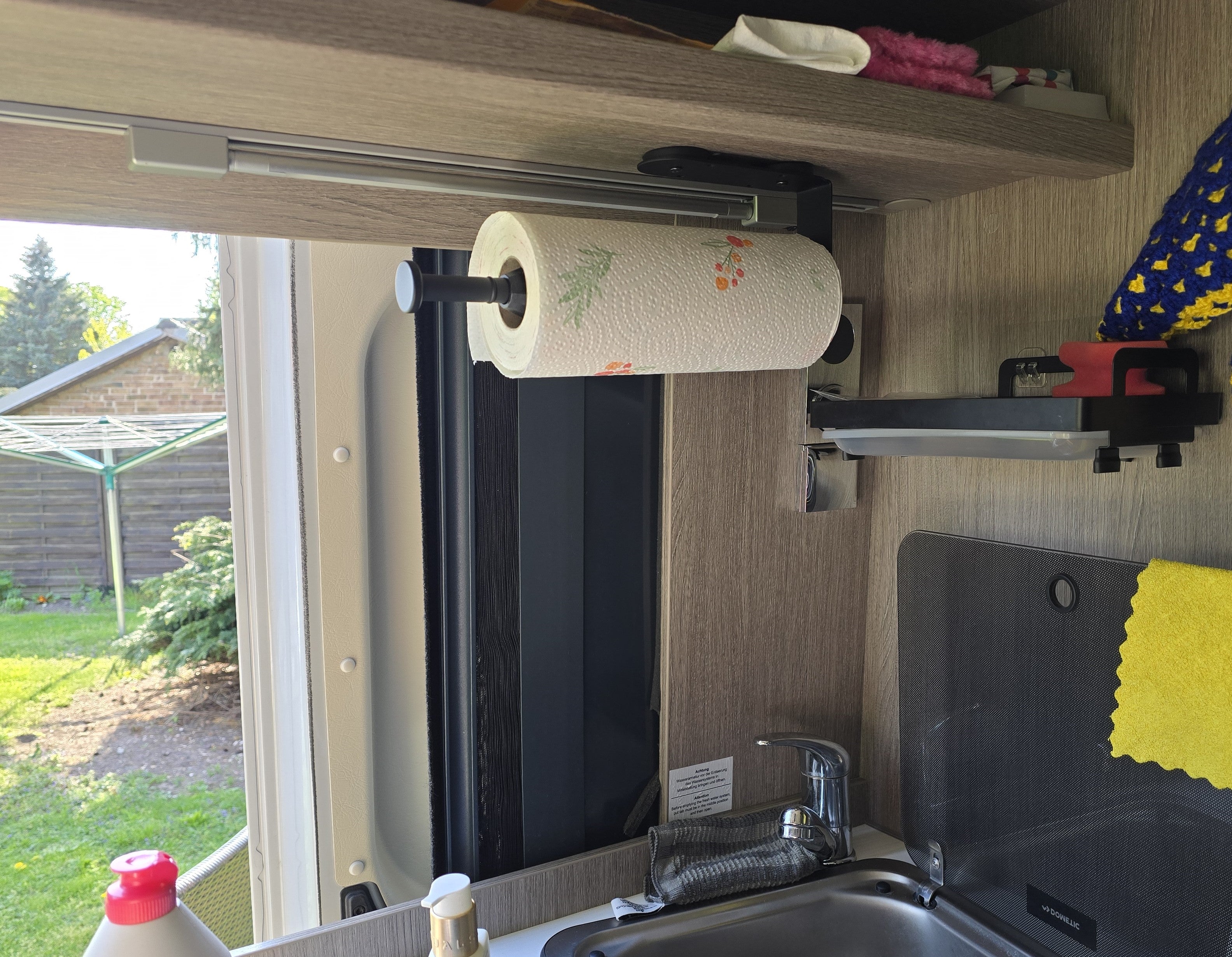 Küchenrollenhalter Magnetisch mit Ratschensystem / Abrollstop für Camper und zu Hause