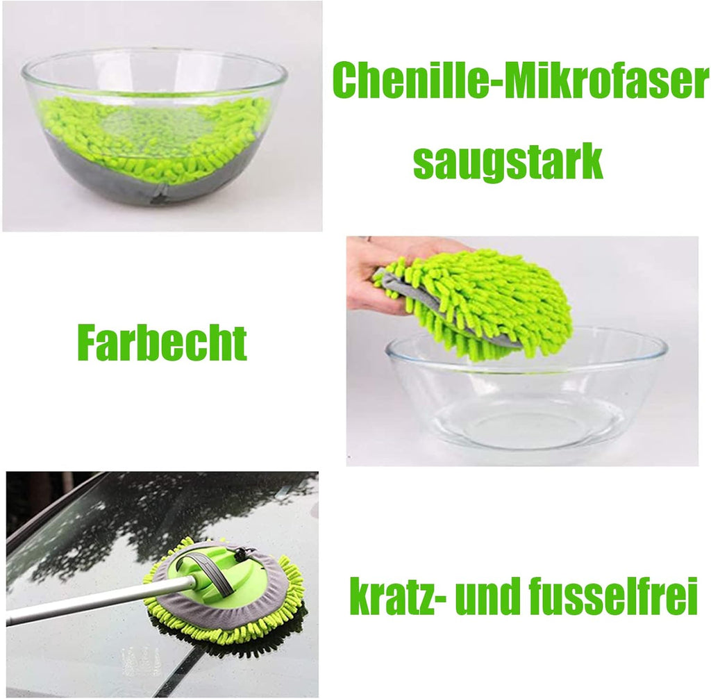 Waschbürste mit langem Griff- Ideal fürs Wohnmobil- Waschhandschuh