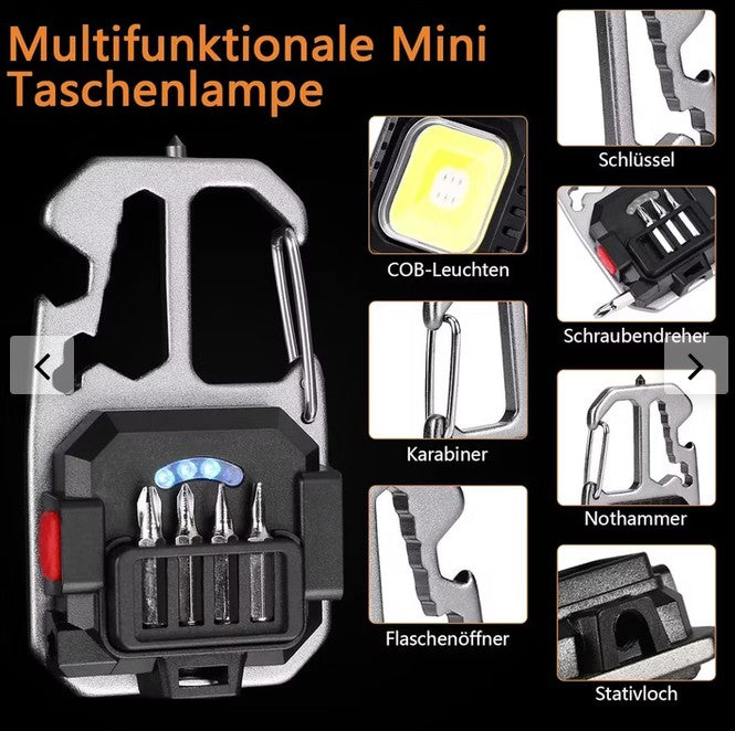 Multifunktionstool, Gadget, Taschenlampe, Werkzeug für Camping und Alltag