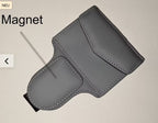 Sonnenblende Tasche Brillenhalter Schwarz oder Grau / klein