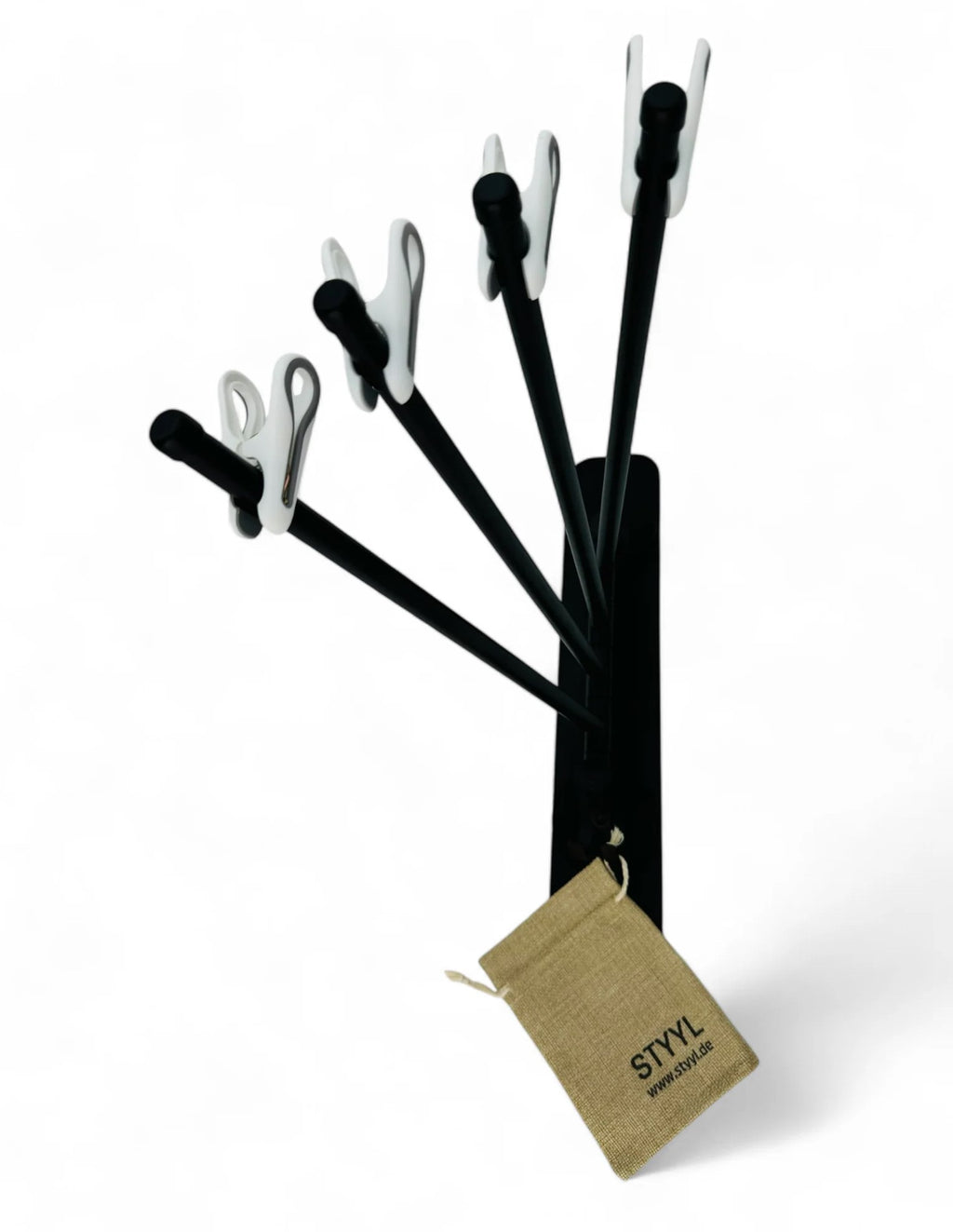 Magnetischer 4-armiger Handtuchhalter inkl. Haftgrund für Innen und Außen - by Styyl