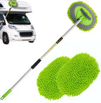 Waschbürste mit langem Griff- Ideal fürs Wohnmobil- Waschhandschuh